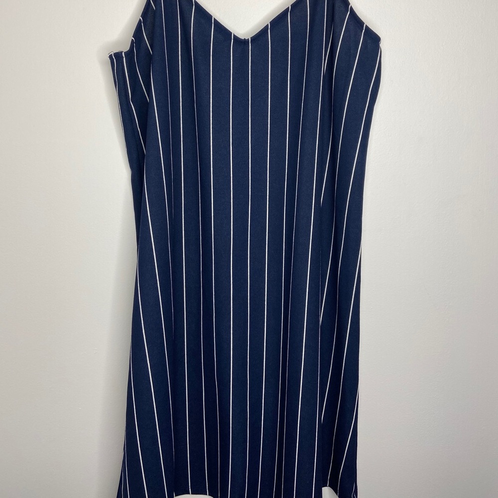 Navy and White Dress